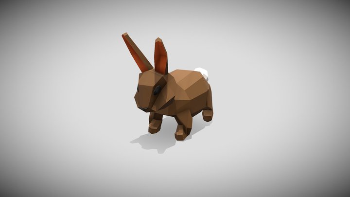 LowPoly Bunny 3D Model