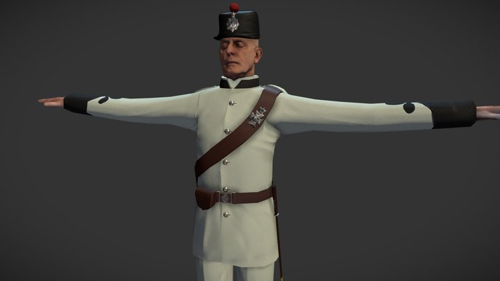 Australian Colonial Soldier 3D Model