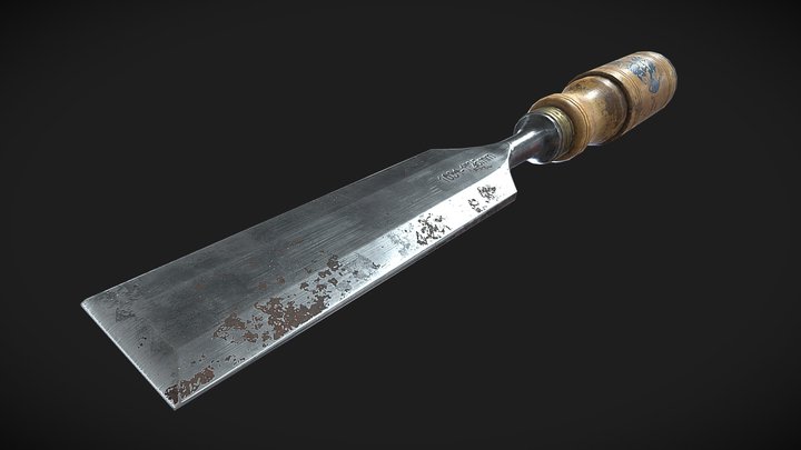 E.A. Berg Bevel Edge Chisel - Tool Assignment 3D Model