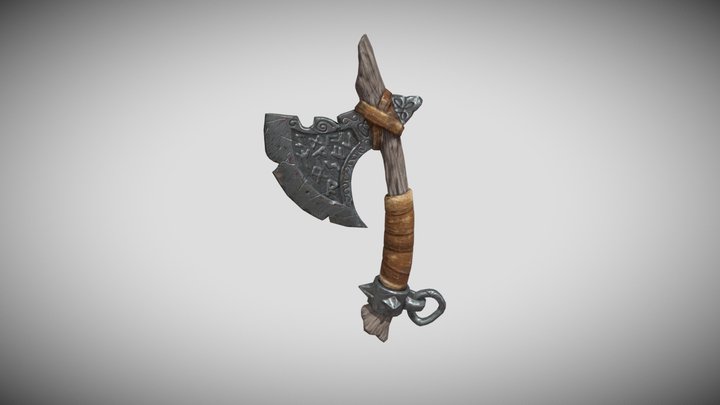 Fantasy Axe 3D Model