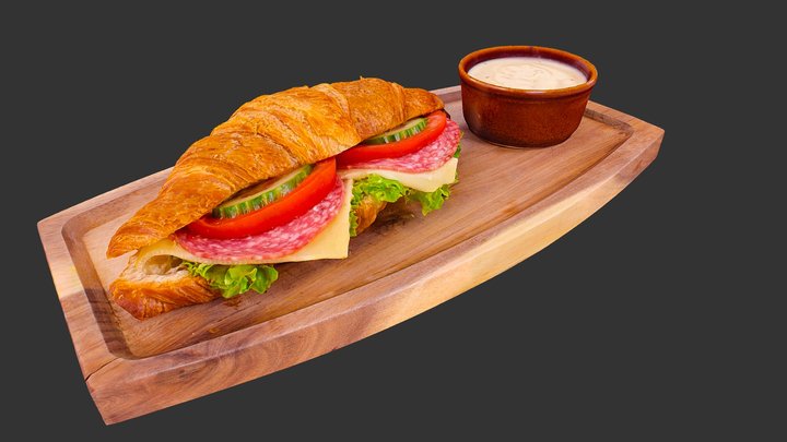 Croissant Salami 3D Model