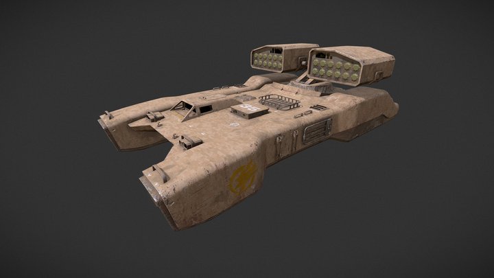 GDI Hover MLRS Tank 3D Model