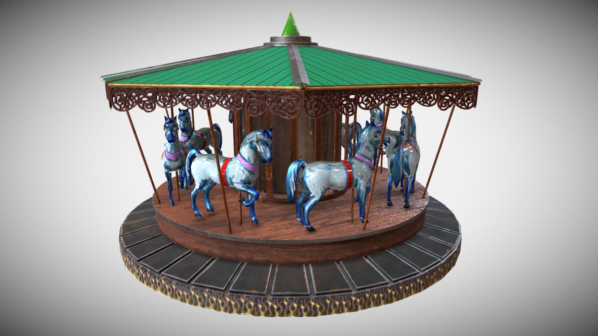 Carousel Horses - 3D Model By Francesco Coldesina (@topfrank2013 ...