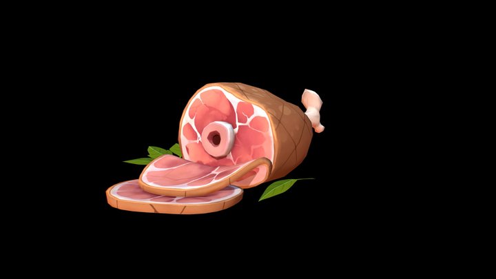 Hand Painted Ham Study 3D Model