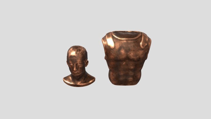 [PRUEBA] Busto romano y armadura - Asset 3D Coat 3D Model