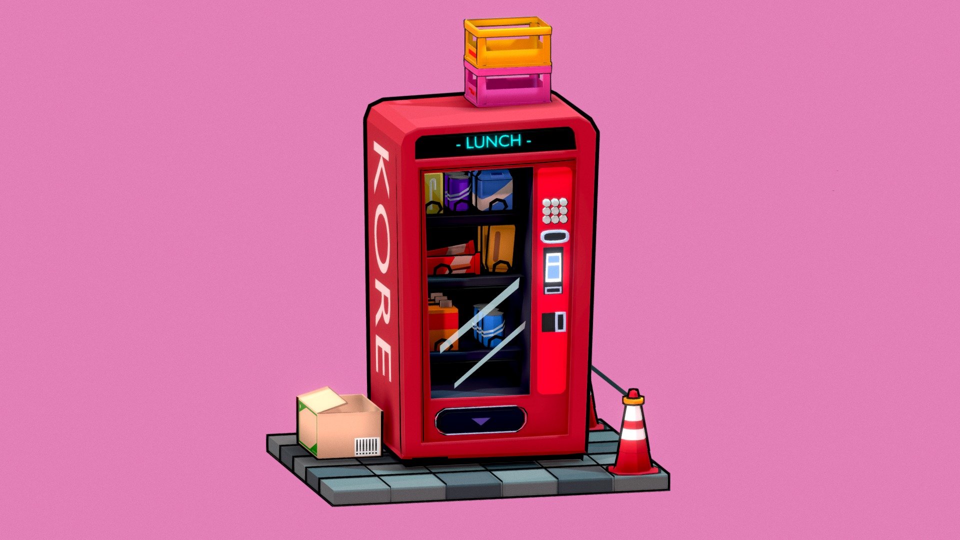 Vending Machine  Low Poly, Cartoon - Buy Royalty Free 3D model by  magicwendric (@magicwendric) [824ba7a]