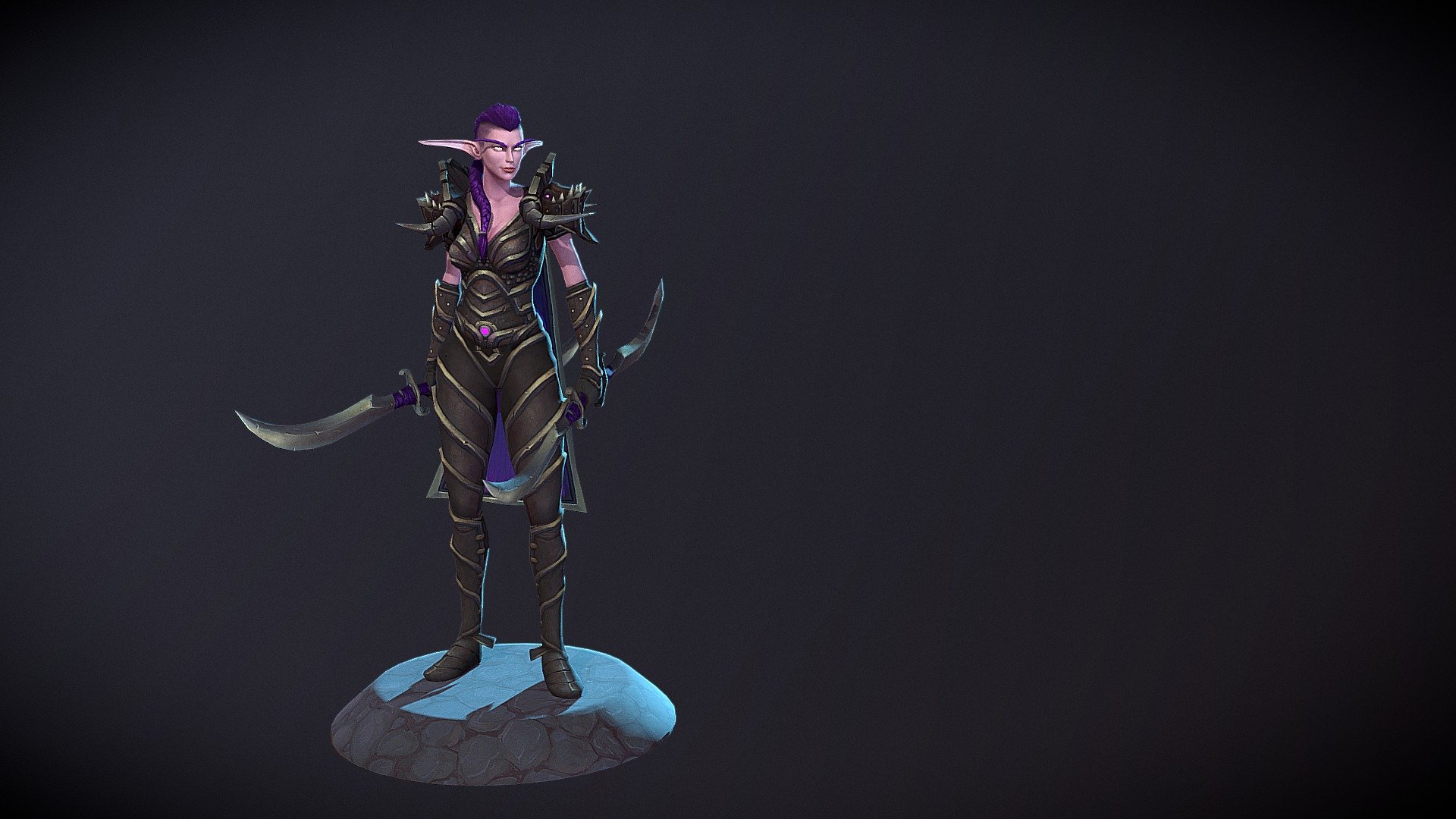 Night Elf Warrior - 3D Model By Riceart [824d0e3] - Sketchfab