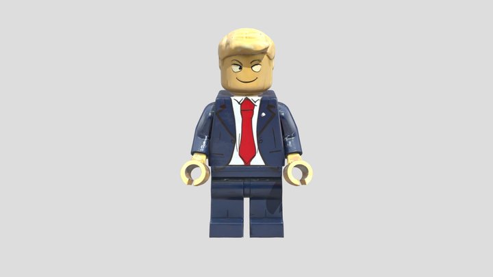 Lego Figure in Suit 3D Model