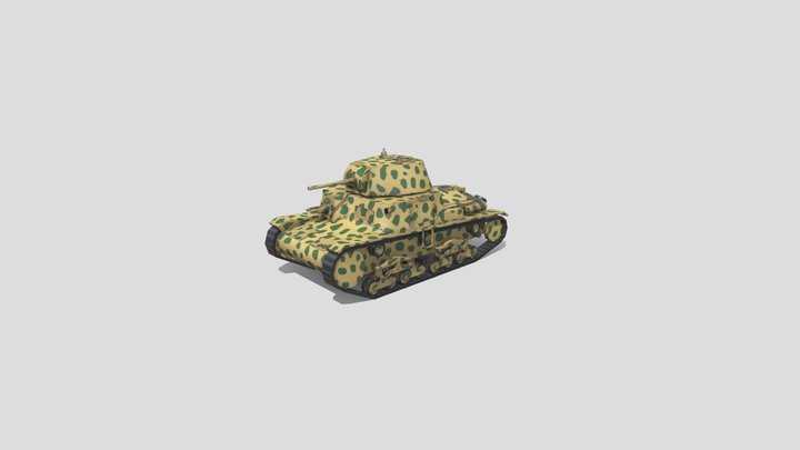 WW2 Italian Armed Forces Carro Armato M13/40 3D Model