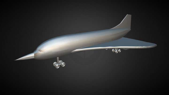 A380 Concorde 3D Model