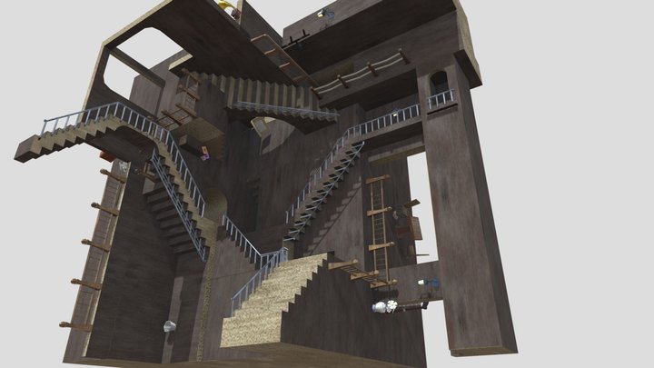 Impossible Stairs of Escher – Music Version 3D Model