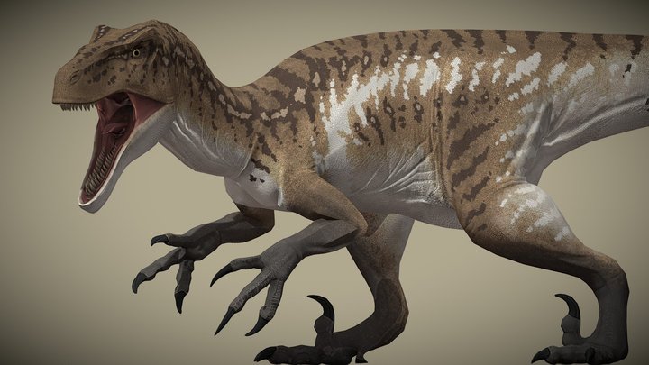 Featherless Utahraptor ostrommaysi – Kostenloses 3D-Modell STL