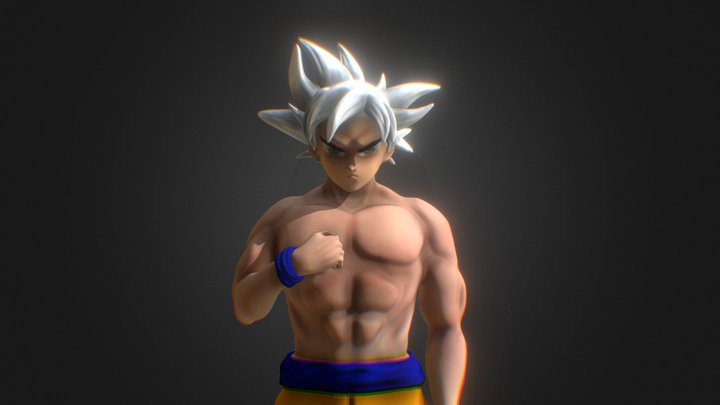 Goku Perfected Ultra Instinct - Sculpting 3D Model