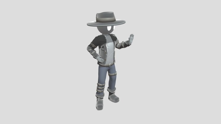 Wizard With A Gun OC 3D Model