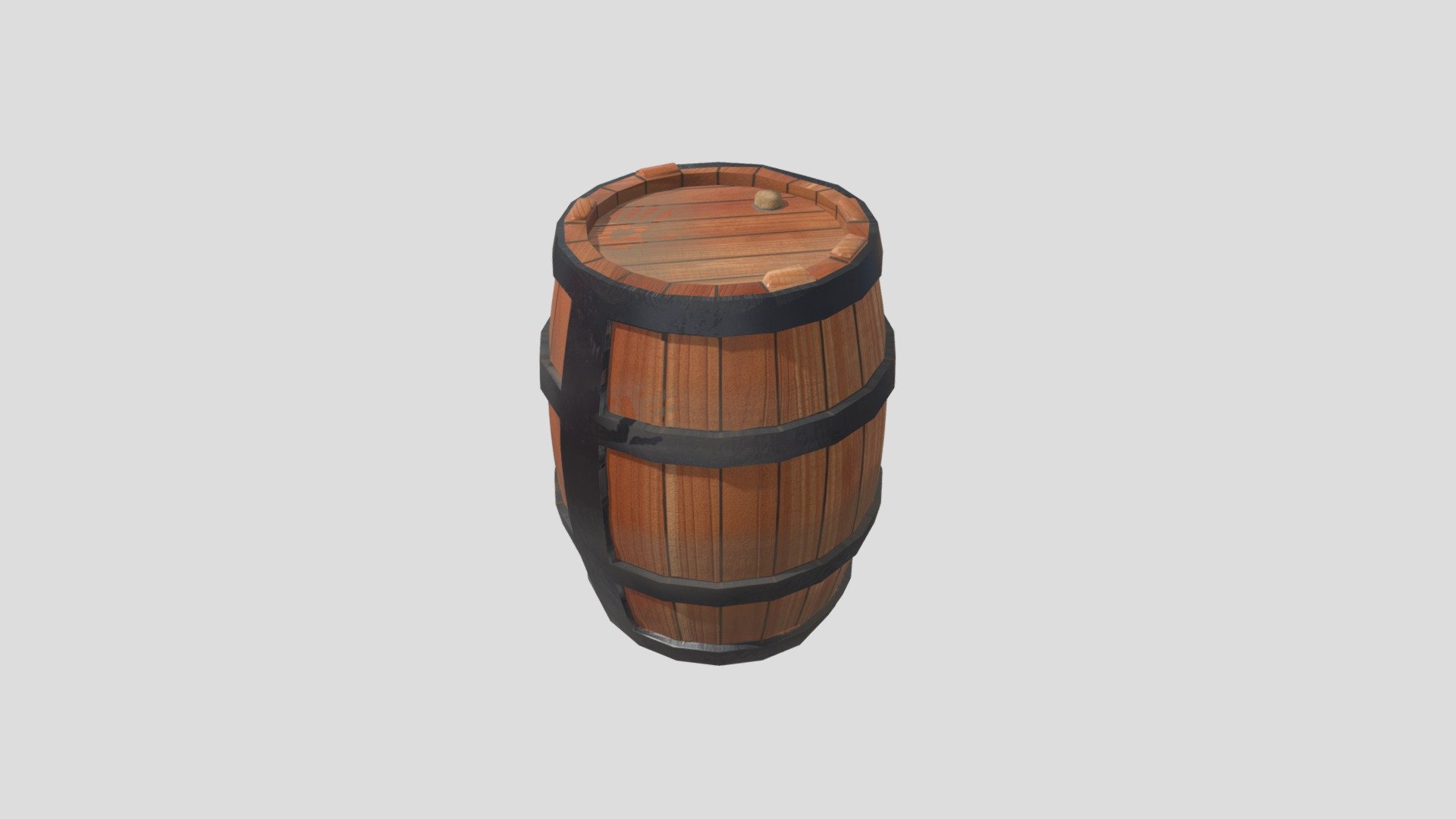 Old Wooden Wine Barrel v2