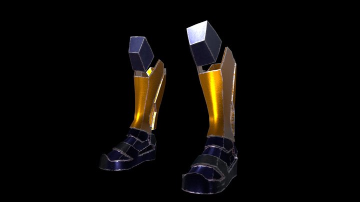 Knee Size shoes 3D Model