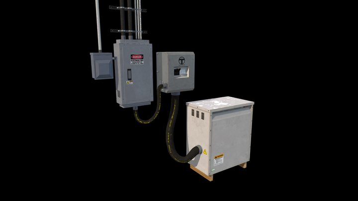 Electrical Boxes PBR 3D Model