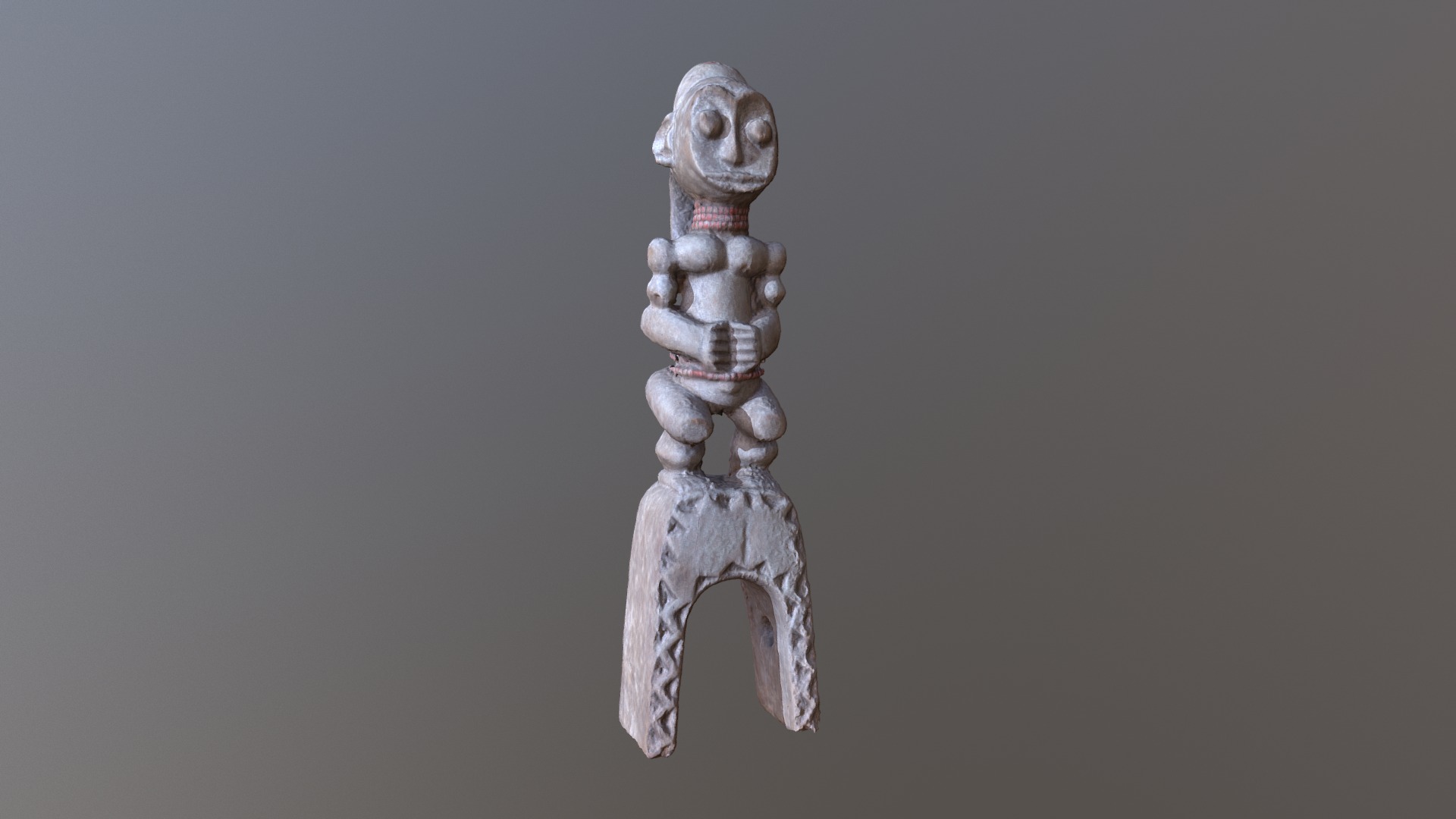 3D model Zimbabwean statue - This is a 3D model of the Zimbabwean statue. The 3D model is about a skeleton of a human.