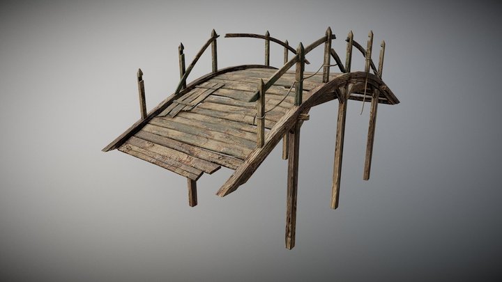 Medieval Bridge 3D Model