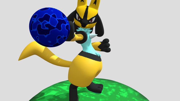 Shiny Lucario 3D Model