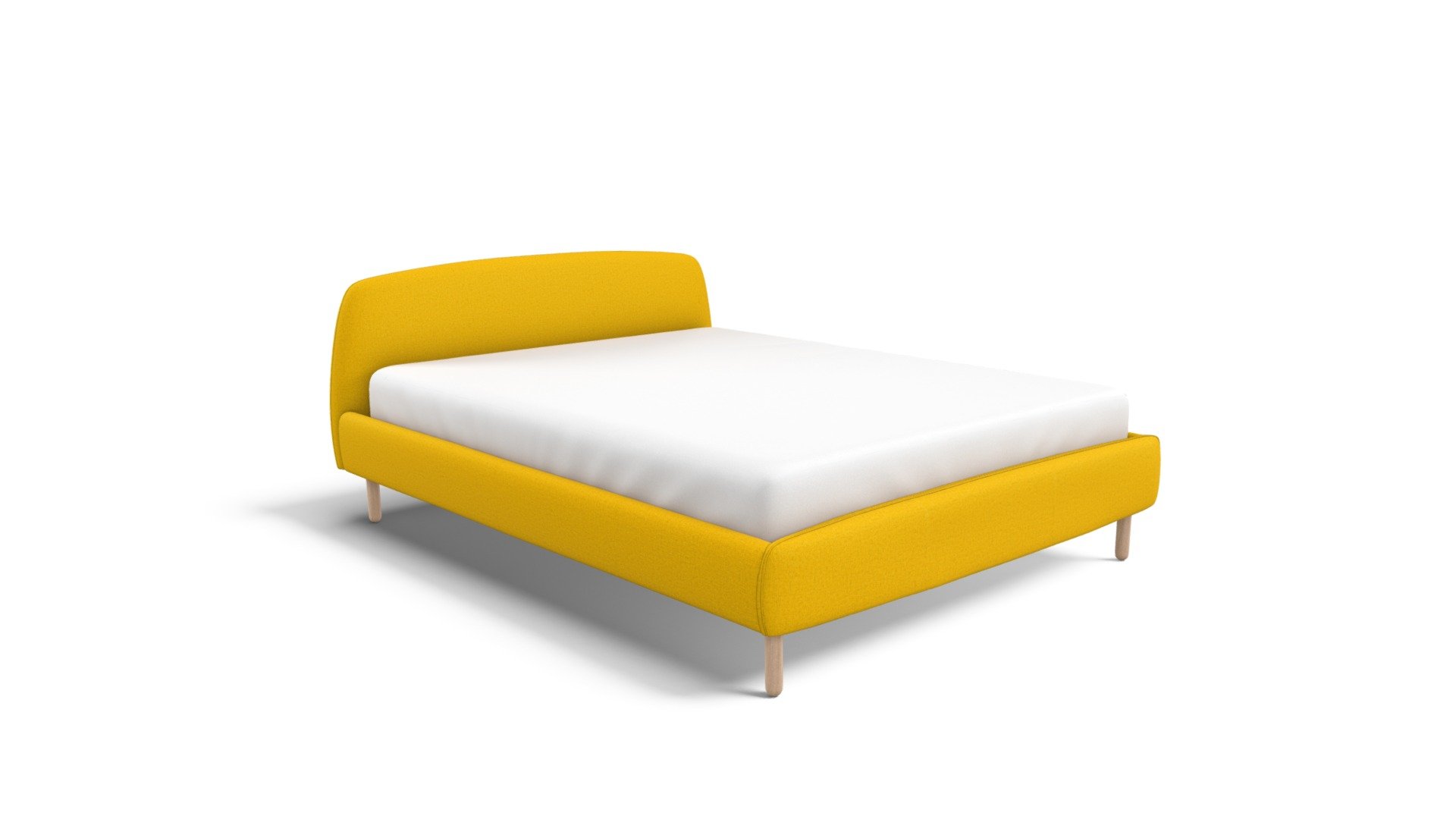 Jonah Kingsize Bed, Dandelion Yellow