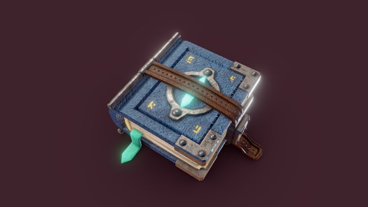 Fantasy Wizard Book 3D Model