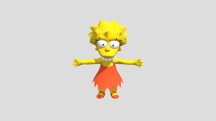 The Simpsons Road Rage - Lisa Simpson 3D Model