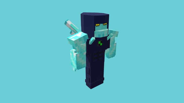Diamondhead Ben 10 A.F Minecraft 3D Model