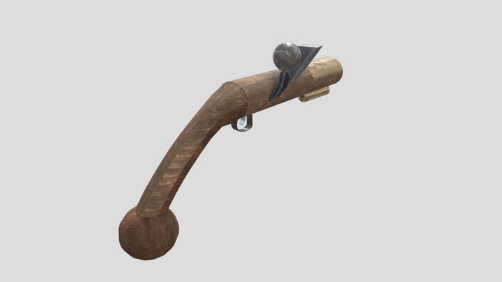 Terrible Flintlock Pistol 3D Model