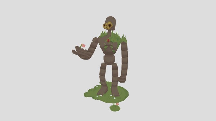 Robot from 'Castle in the Sky' (Low Poly Pixel) 3D Model