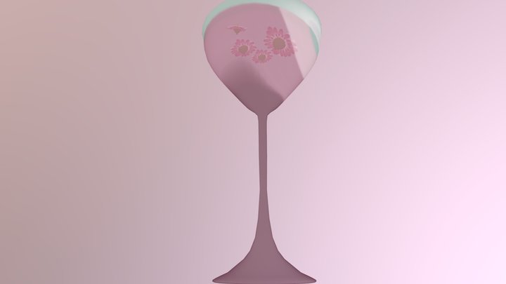 Floral Toon Drink 3D Model