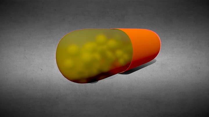 A Unmarked Random Pill 3D Model