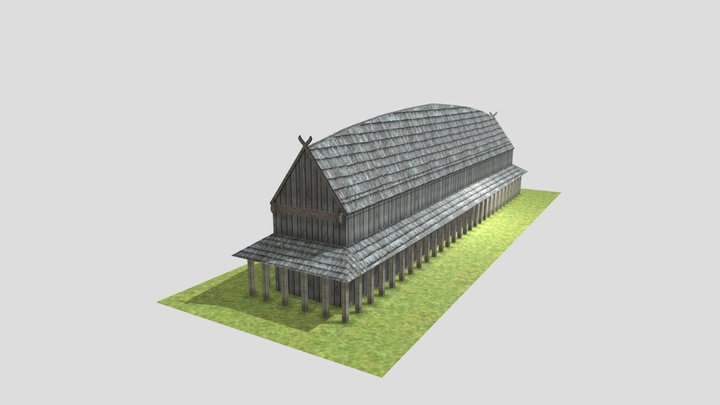 Viking House With Texture 3D Model