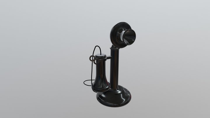 Candlestick Phone 3D Model