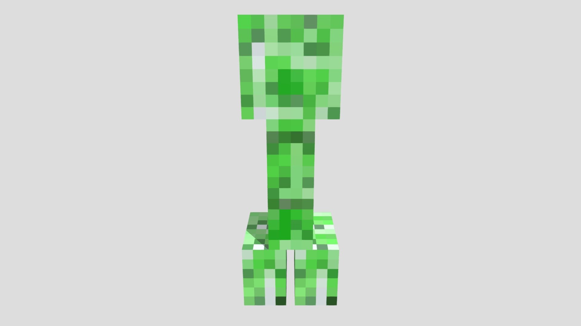 3D model Minecraft Creeper VR / AR / low-poly