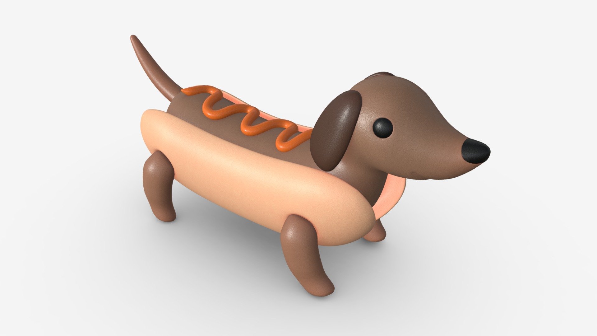 wiener dog in a hot dog bun