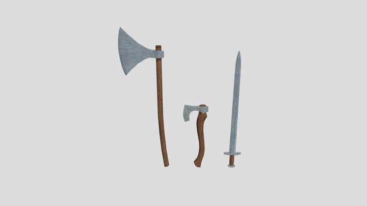 By The Ocean - 3 Simple props 3D Model
