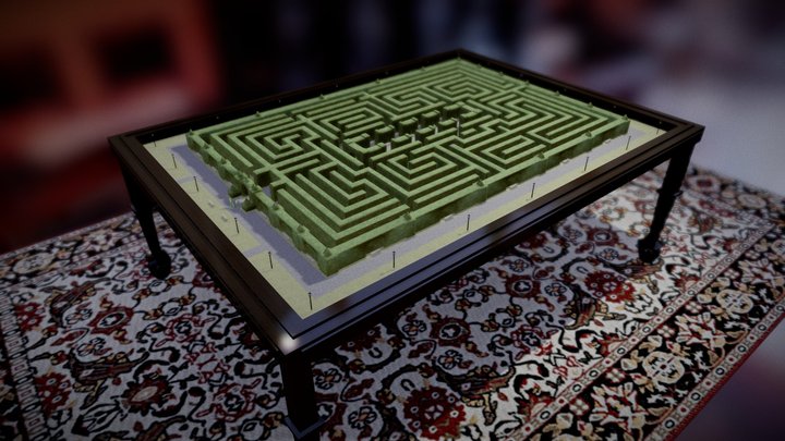 Tabletop Maze Diorama 3D Model