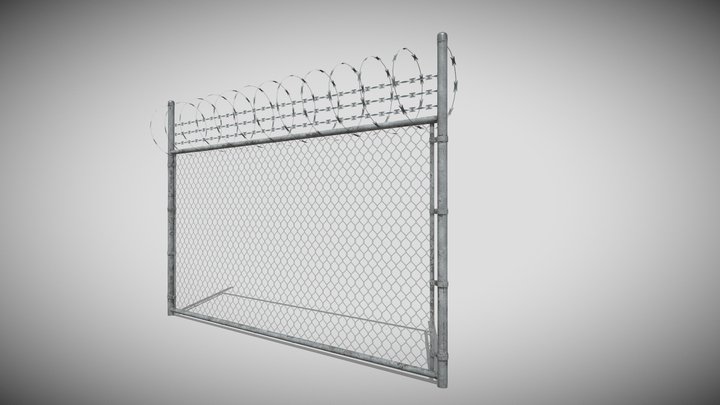 Barbed Wire Mesh - Type GTA V 3D Model