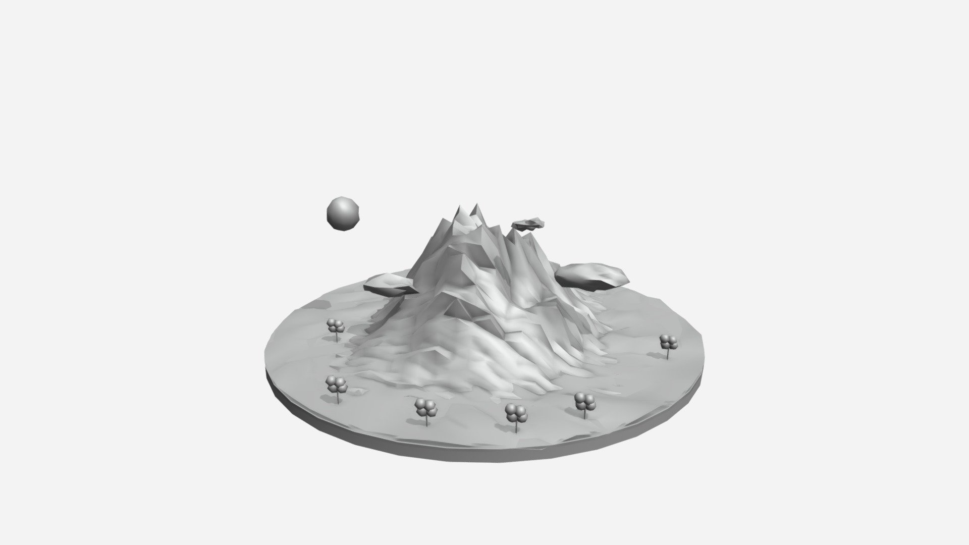 Lowpoly landscape in Cinema 4D | TUTPAD Model — Sketchfab embed 3D viewer
