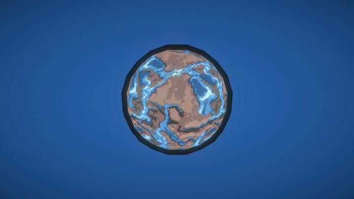 Pixel Planet Kepler-452 b 3D Model