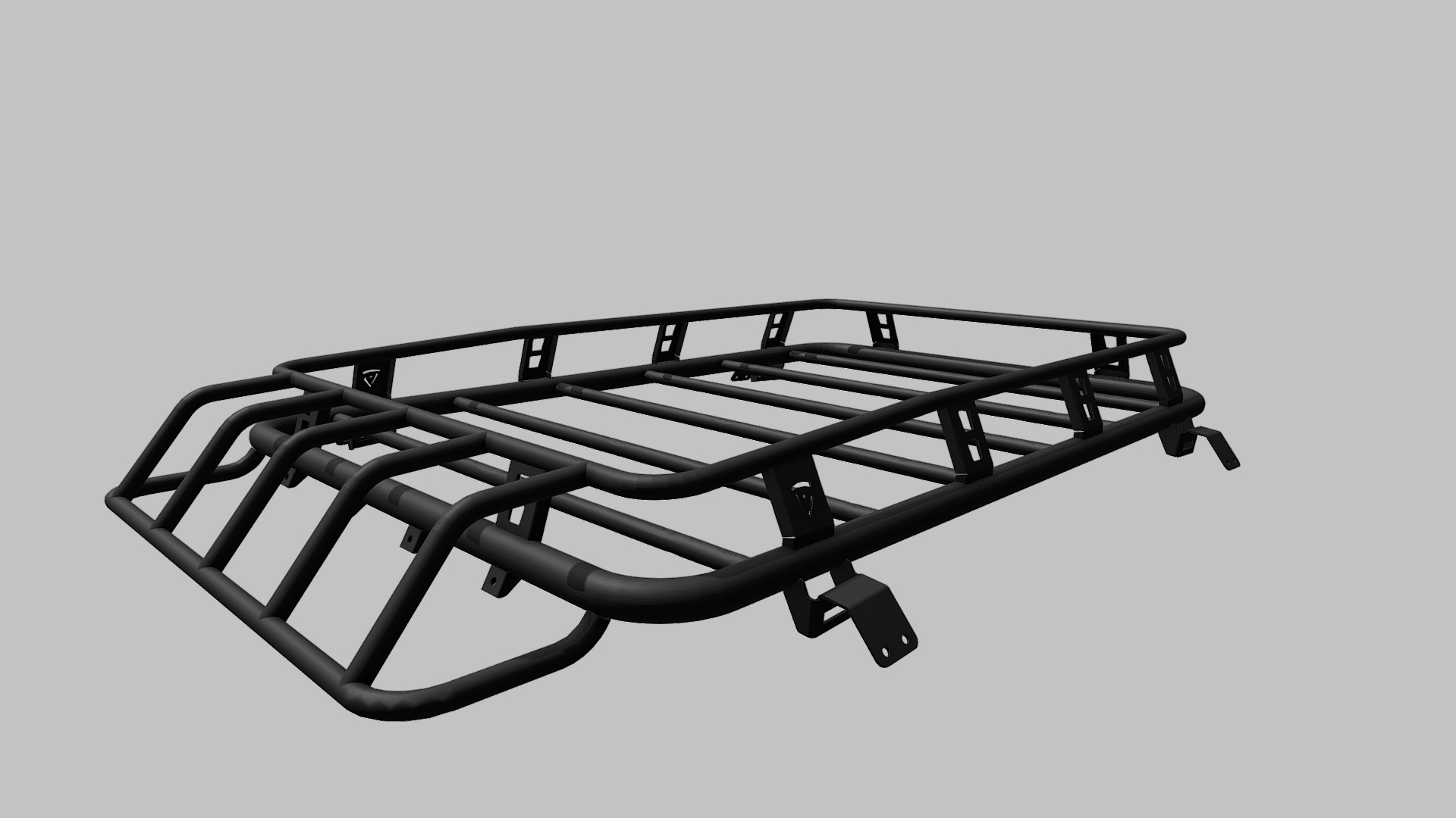 3D model Roof rack F-DESIGN Chevrolet Niva SE - This is a 3D model of the Roof rack F-DESIGN Chevrolet Niva SE. The 3D model is about a black metal frame.