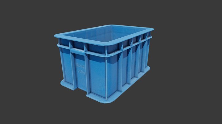 Workshop Plastic Crate 3D Model