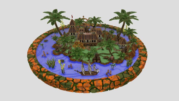Lobby - Tropical - 429x429 3D Model