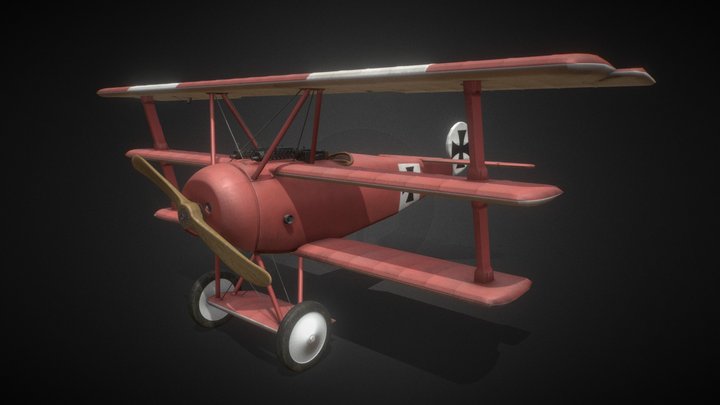 Fokker Dr.I - Red baron 3D Model