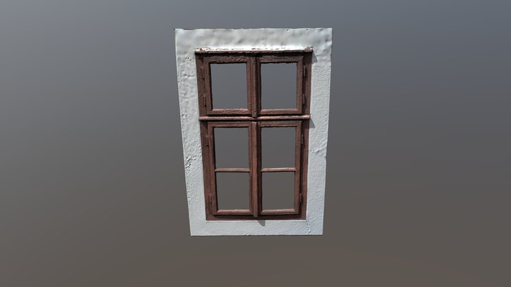Rural House Window Frame - photogrammetry 3D Model