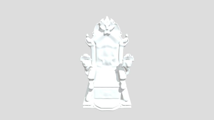 A beautiful realestic thron 3D Model