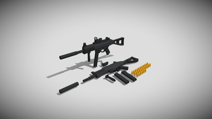 UMP-45 3D Model
