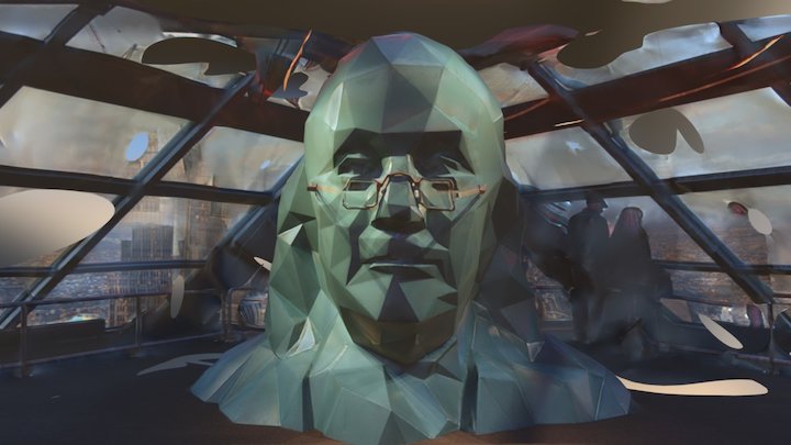 Ben Franklin Sculpture 3D Model