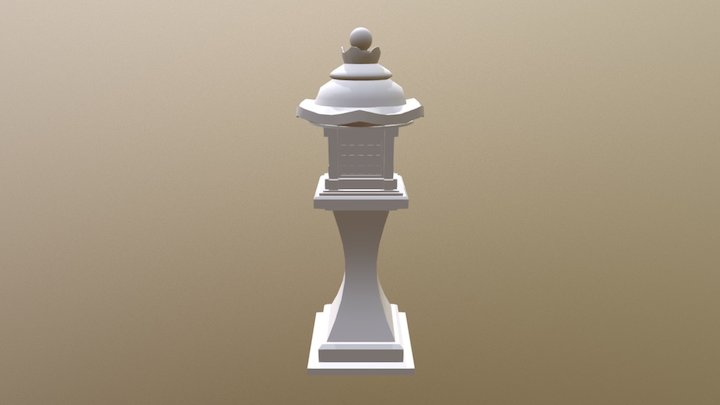 Chinese Lamp Post WIP 3D Model